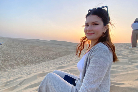 Doha: inland sea Tour With Dune Bashing &Sandboarding fun Doha: safari , camel ride, sandboarding hotel pickup