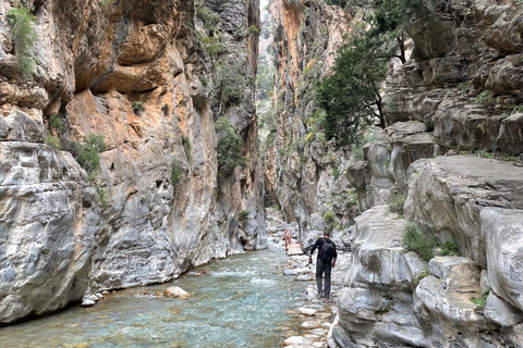 Desde Georgioupolis: traslado de ida y vuelta a Samaria GorgeTraslado de ida y vuelta a Samaria Gorge con guía de senderismo