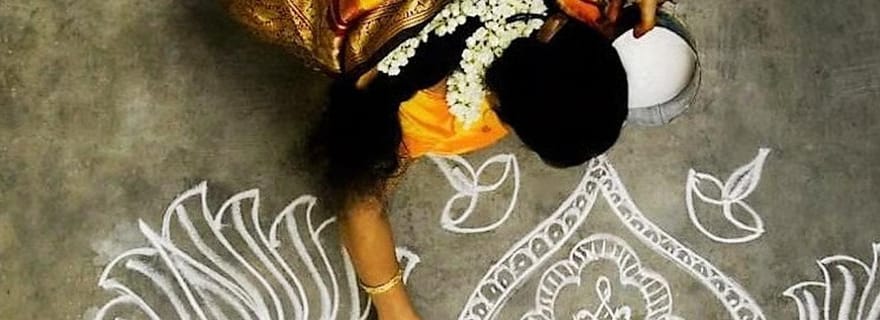 Cours de kolam traditionnel et expérience culturelle à Madurai