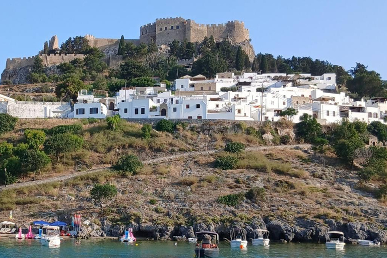 Kolymbia to Lindos:Boat Cruise with Swims & Free Time Lindos