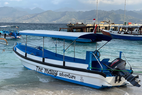 Gili island Snorkelling by private glass bottom boat