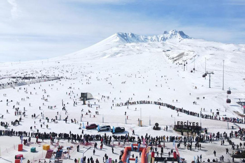Cappadocia: Mount Erciyes Ski Resort Day Trip with meal and Ski Pass (10 rides)