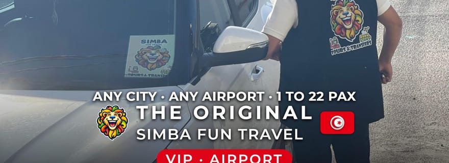Tunísia: transfers VIP divertidos (1 a 22 pessoas) — aeroportos e cidades — buscamos em qualquer lugar