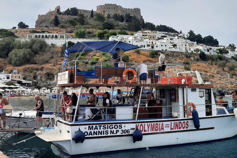 Kolymbia to Lindos:Boat Cruise with Swims & Free Time Lindos