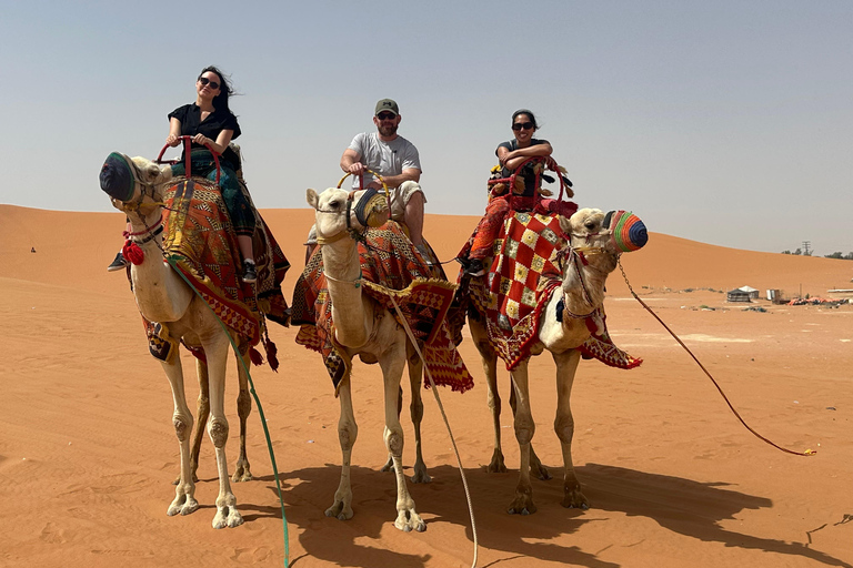 Riyadh:Red Sand Dunes camel ride&Quad&Sandboarding Adventure Private Tour with pick up and drop off from your location