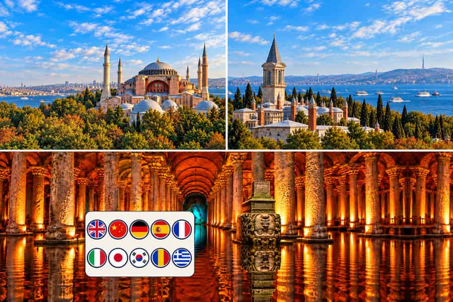 Kombi: Hagia Sophia + Basilika-Zisterne, optional Topkapi-Palast. Foto: GetYourGuide