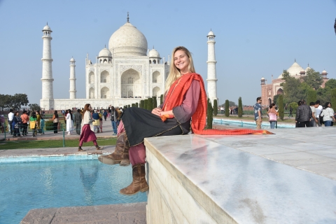 Taj Mahal Sunrise Tour z ochroną słoni Z DelhiWycieczka samochodem, przewodnik, bilety, ochrona słoni i lunch