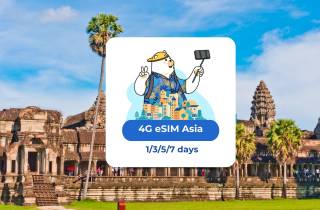Asien: eSIM Mobile Daten (8 Länder) 1/3/5/7 Tage