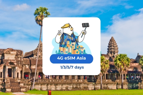 Asia: eSIM Mobile Data (8 countries) 1/3/5/7 days Asia: eSIM Mobile Data 1GB/day - 5days