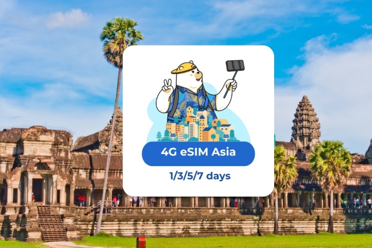 Asia: eSIM Mobile Data (8 countries) 1/3/5/7 days Asia: eSIM Mobile Data 2GB/day - 5days