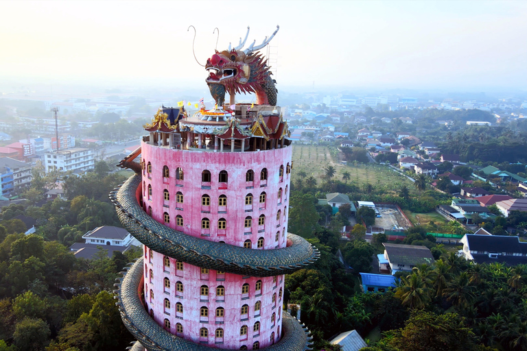 From Bangkok: Local Floating & Railway Market, Dragon Temple