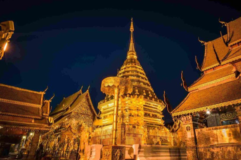 Passeio noturno ao Doi Suthep e ao Templo Wat Pha Lat