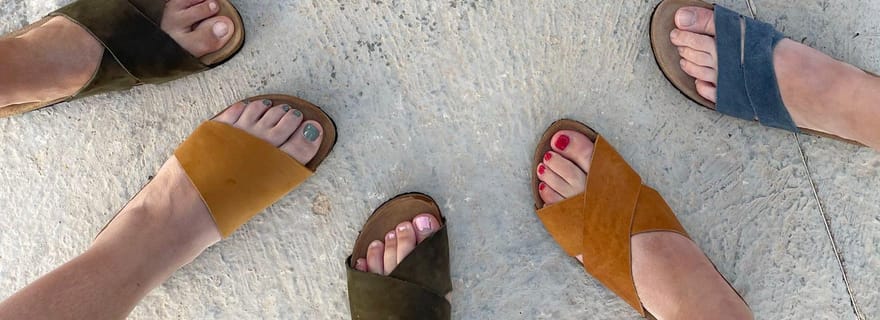 Palma, Santa Catalina : Atelier de fabrication de sandales