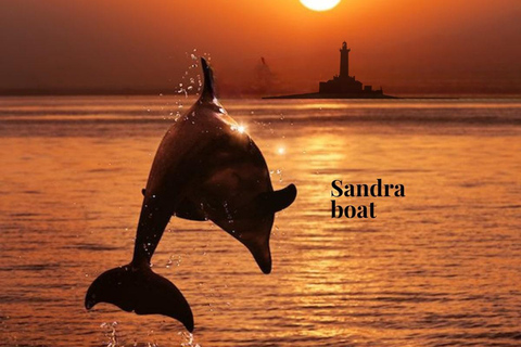 Medulin: 3h Ultra ALL-INCLUSIVE Sunset Dolphin Boat trip 3hours Dolphin Sunset watching with drinks+dinner sandraboat