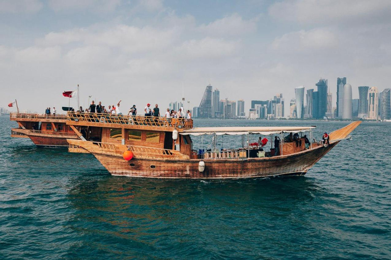 Doha: Arabian Heritage Dhow Tour with Skyline Views Dhow Cruise Meeting Point Tour