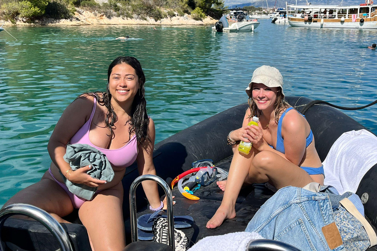 Blue lagoon with a speed boat water and towels included Blue lagoon with a speed boat, water & wine