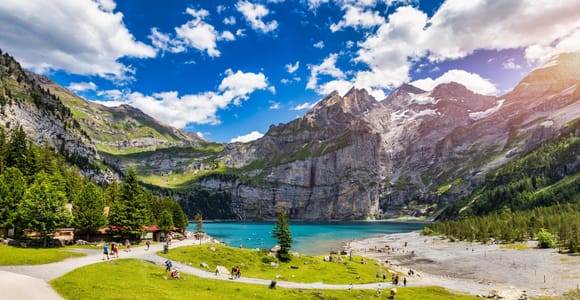 From Interlaken: Oeschinen Lake Scenic Hiking Tour