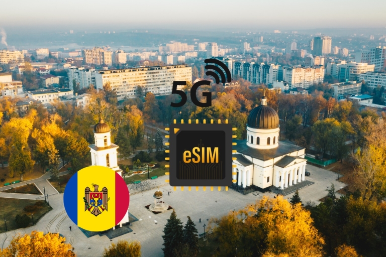 Kiszyniów: Plan taryfowy eSIM Mołdawia: szybka sieć 5GKiszyniów 10 GB 30 dni
