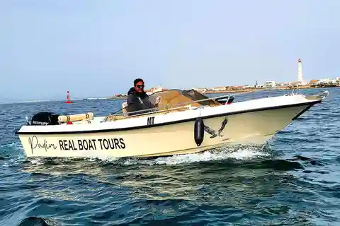 Faro : Pudim Real Boat Tours 6h de visite guidée en bateau Ria Formosa