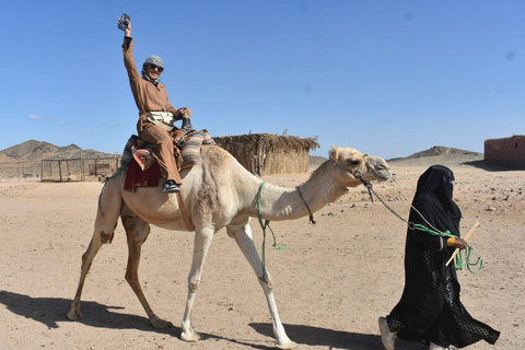 Sunset Hurghada Camel Ride Tour Desert & Beach With Sea Veiw Camel Ride Tour for 2-Hours with Dinner, Show, & Stargazing