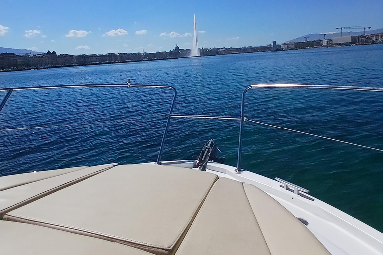 Geneva: Private Boat Cruise with Optional Fondue Private Boat day Lake Geneva (2h)