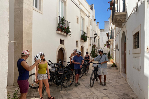e-bike ring tour between Locorotondo and Martina Franca e-bike tour Locorotondo, Martina Franca and visit to a dairy