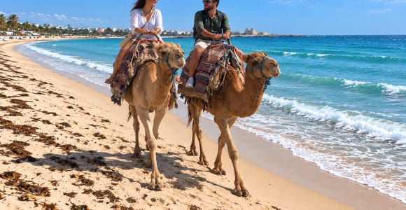 Sousse: Guided Beach Camel Ride Tour with Pickup