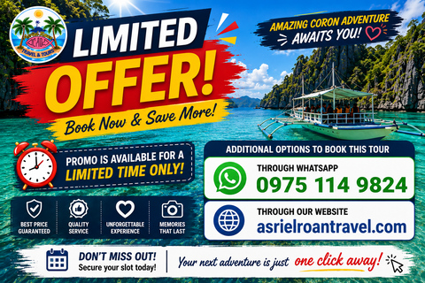 Coron: 3-Day Island Tour with Accommodation & Transfers
