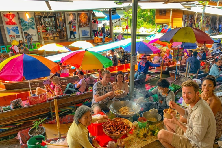 Bangkok: Floating & Railway Markets & Grand Palace Tour Hotel Pick-Up (Tour ends at Grand Palace)
