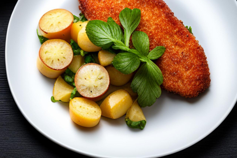 Schnitzel im Dunkeln essen