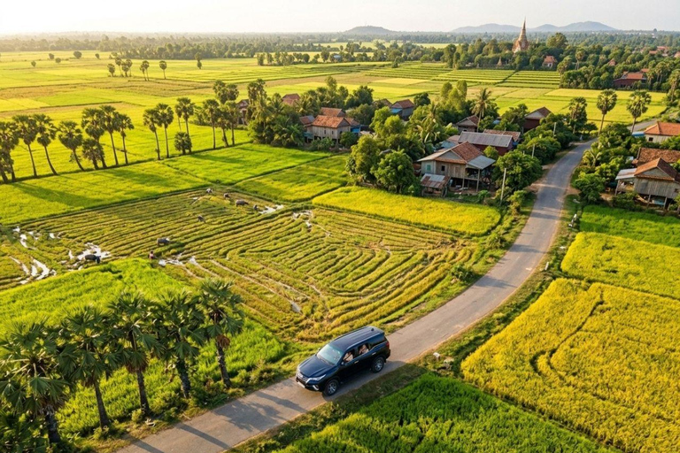 Phnom Penh to Kratie Private Car Tour with Scenic Stops