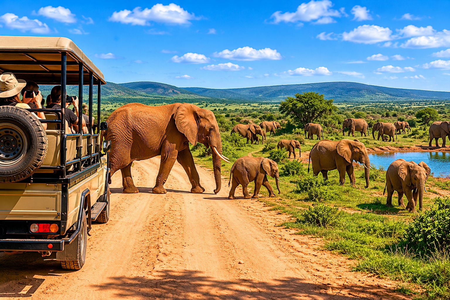 Addo-Elefanten-Nationalpark: Safari im offenen Wildtierbeobachtungsfahrzeug