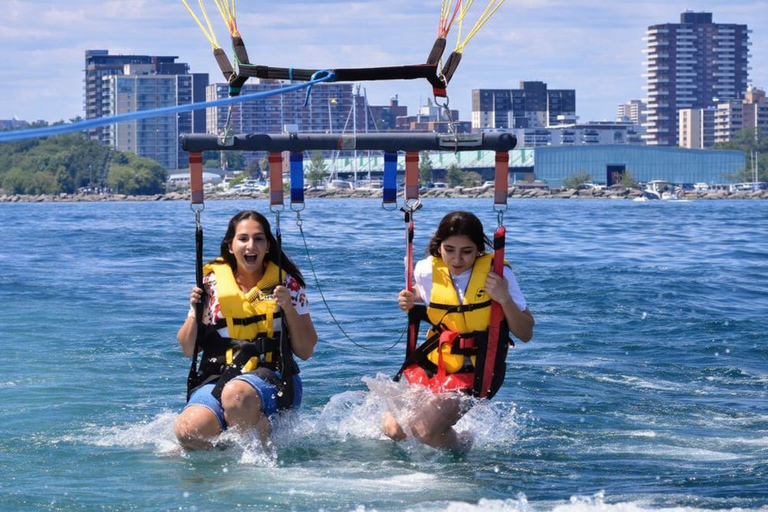 Toronto: Parasail Adventure Charter with Lake Ontario Views Double Flights - Two People Together