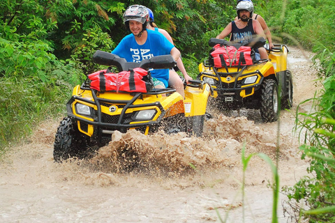 Gemeinsame Fahrt mit dem Atv, Zipline und Schwimmen in der Cenote