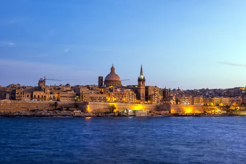 Malta: Cruzeiro no porto de Marsamxett e no Grande Porto à noite