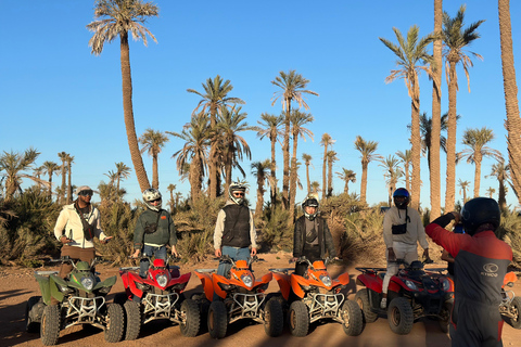 Marrakech: quad Adventure at the Dunes of the palmery desert