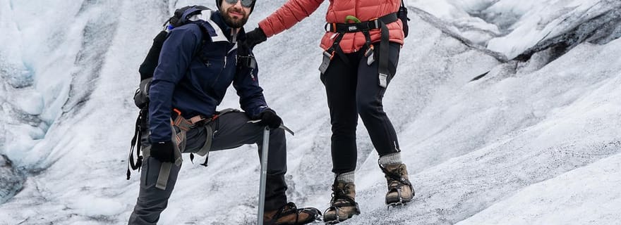 Jökulsárlón : Randonnée sur le glacier, grotte de glace et forfait photos