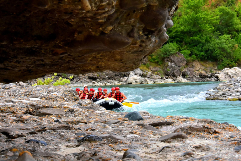 From Durrës: Vjosa Rafting & Thermal Baths & Food Tasting