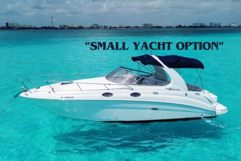Cancun to Isla Mujeres: Sunset on Private Luxury Yacht Intimate Yacht Retreat (Small Group)