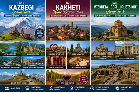 From Tbilisi: 3-Day Georgia Highlights Group Tour