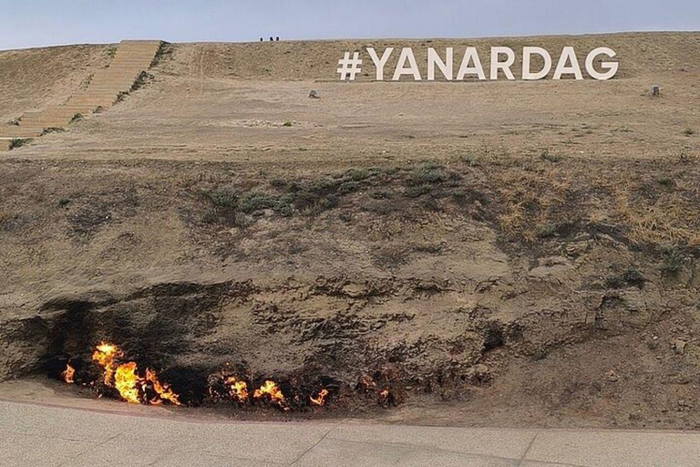 Baku: Gobustan, Mud Volcano, Fire Temple & Burning Mountain Group Tour without Entrance Fees