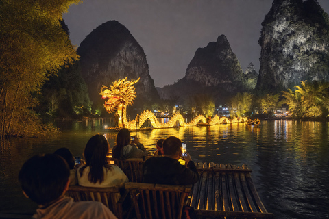 Yangshuo: Shangri-La Scenic Area & Yulong River Rafting Tour Half-Day Tour+Golden Dragon Viewing (Only Sat.)