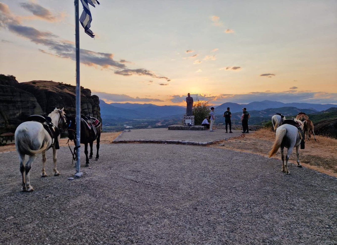 Kastraki: Ridning ved solnedgang i Meteora