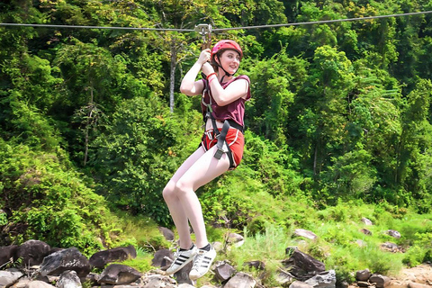 Phuket: Bambú y Rafting con Baño de Elefantes y ATVPhuket:Rafting en aguas bravas y Rafting en bambú con mirador