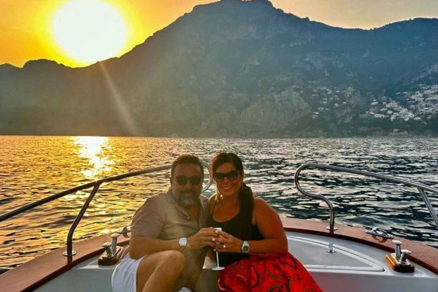 From Amalfi: Romantic Sunset Sail to Positano with Prosecco