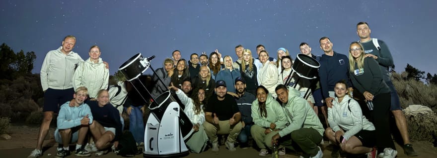 Expérience astronomique sur le Teide avec coucher de soleil, observation des étoiles et dîner
