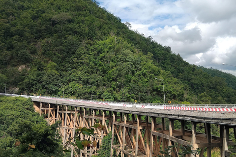 FromBangkok: Kanchanaburi Waterfall Day Trip with Train Ride