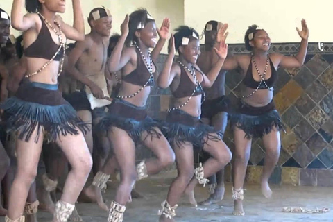 From Durban: Phezulu Cultural Village Tour with Safari