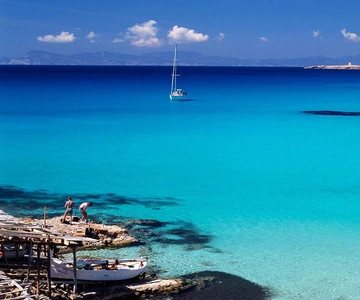 Ibiza: Boottocht Formentera met peddelen, snorkelen & lunch