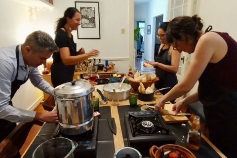 Market tour, cooking class & three-course Mexican feast